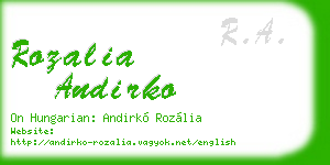 rozalia andirko business card